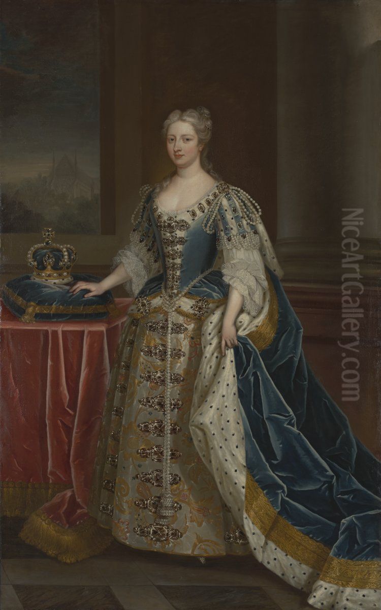 Caroline of Brandenburg-Anspach (1683-1737), Queen Consort of George II Oil Painting by Enoch Seeman
