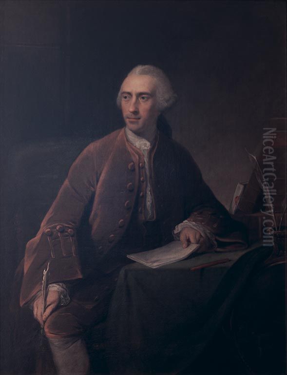 Samuel Vaughan (1720-1802), Trader, President of the American Philosophical Society Oil Painting by Robert Edge Pine