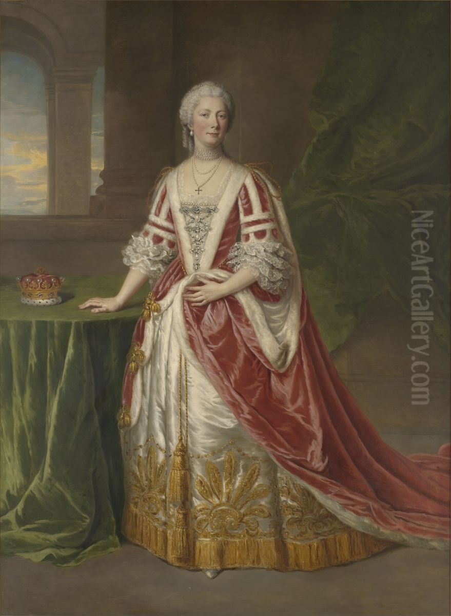 Hester, nee Grenville, Countess of Chatham (1721-1803) Oil Painting by William Hoare