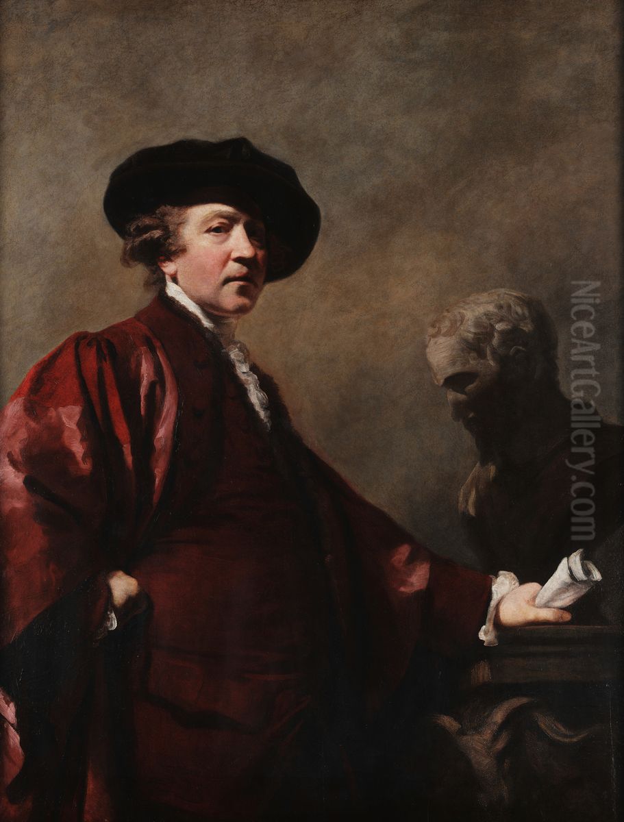 Self Portrait Oil Painting by Of Sir Joshua Reynolds
