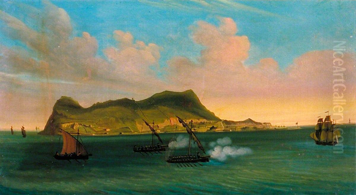 West View of Gibraltar Oil Painting by Government Art Collection