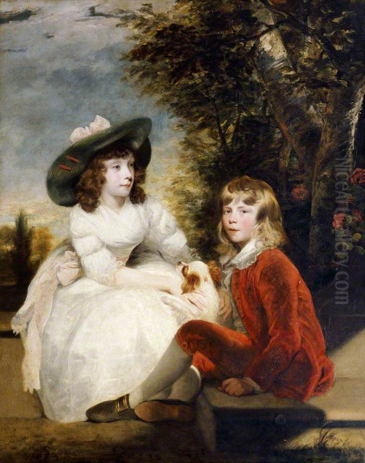 The Angerstein Children Oil Painting by Of Sir Joshua Reynolds