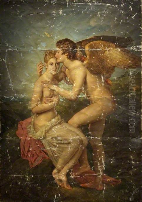 Cupid and Psyche Oil Painting by Paul-Jacques-Aime Baudry