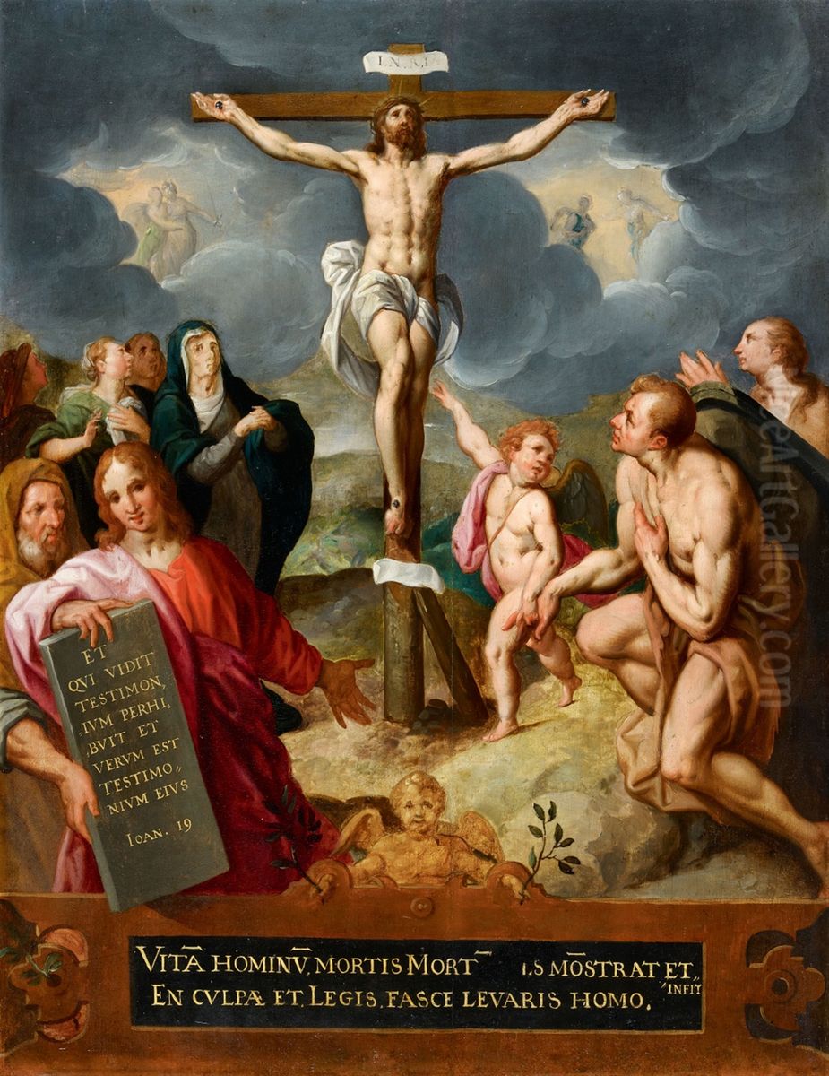 Christ on the Cross Oil Painting by Jacob De Backer
