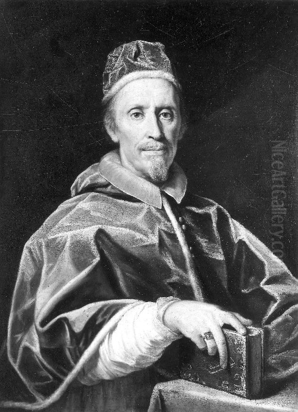 Portrait of Pope Clement IX Oil Painting by Carlo Maratta or Maratti