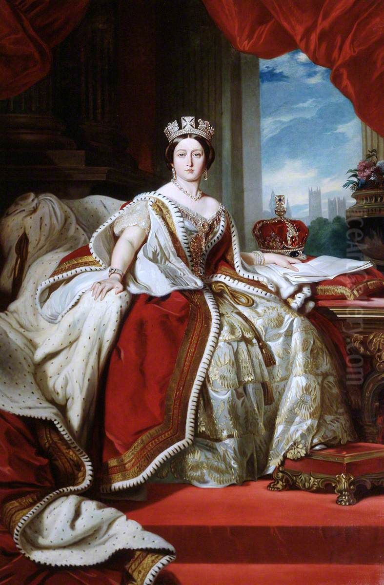 Queen Victoria Oil Painting by Franz Xavier Winterhalter