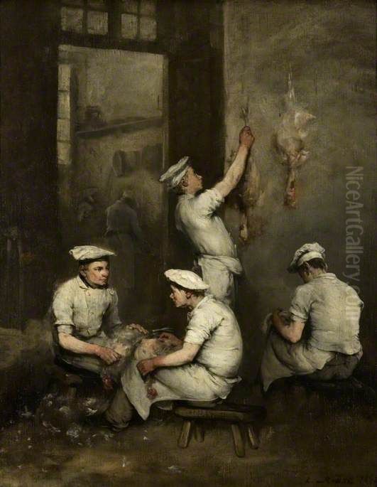 The Cooks Oil Painting by Augustin Theodule Ribot