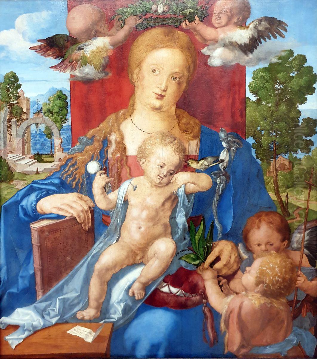 The Madonna with the siskin Oil Painting by Albrecht Durer