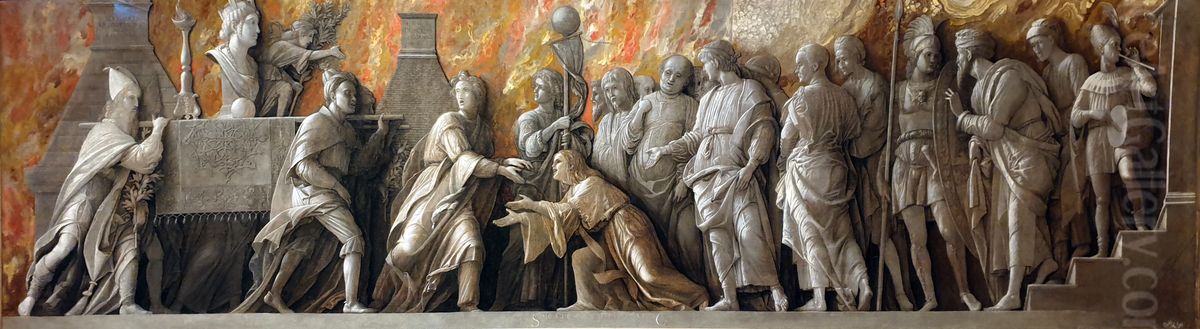 The introduction of the cult of Cybele in Rome Oil Painting by Andrea Mantegna