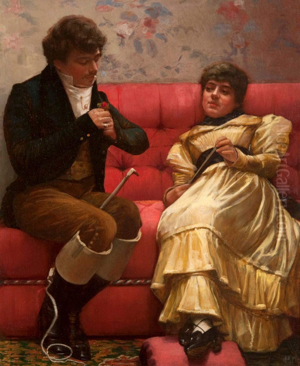 A Conquest, a Heart for a Rose Oil Painting by John Lavery