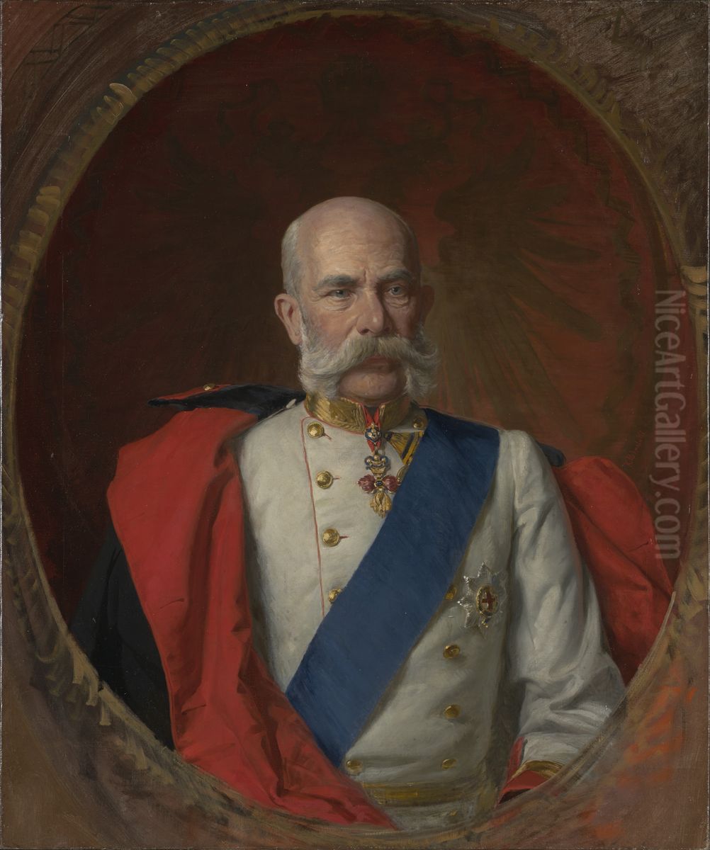 Franz Josef (1830-1916), Emperor of Austria Oil Painting by Kazimierz Pochwalski