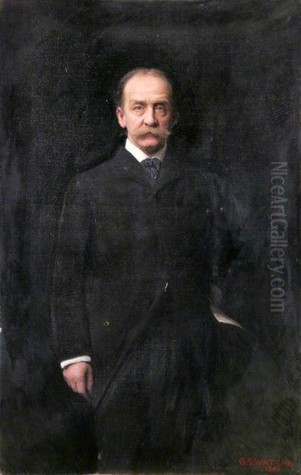 Thomas Gibson Bowles, MP (1841-1922) Oil Painting by George Spencer Watson