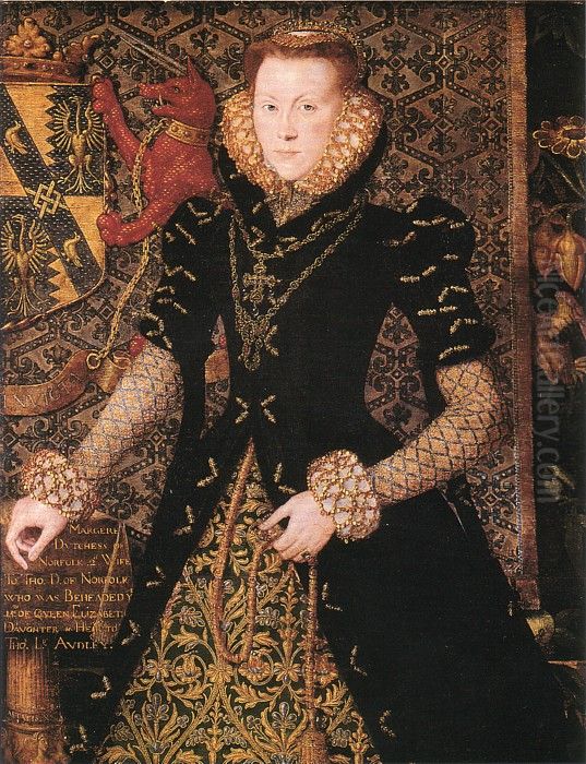 Portrait ofMargaret Audley, Duchess of Norfolk Oil Painting by Hans Eworth