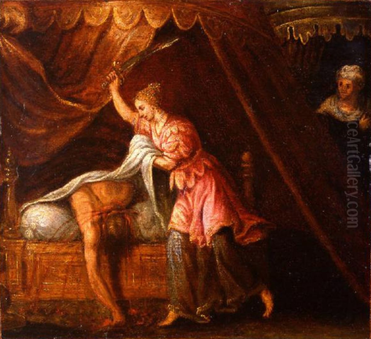 Judith beheading Holofernes Oil Painting by Paolo Fiammingo