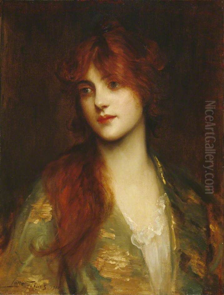 Carina Oil Painting by Luke Fildes
