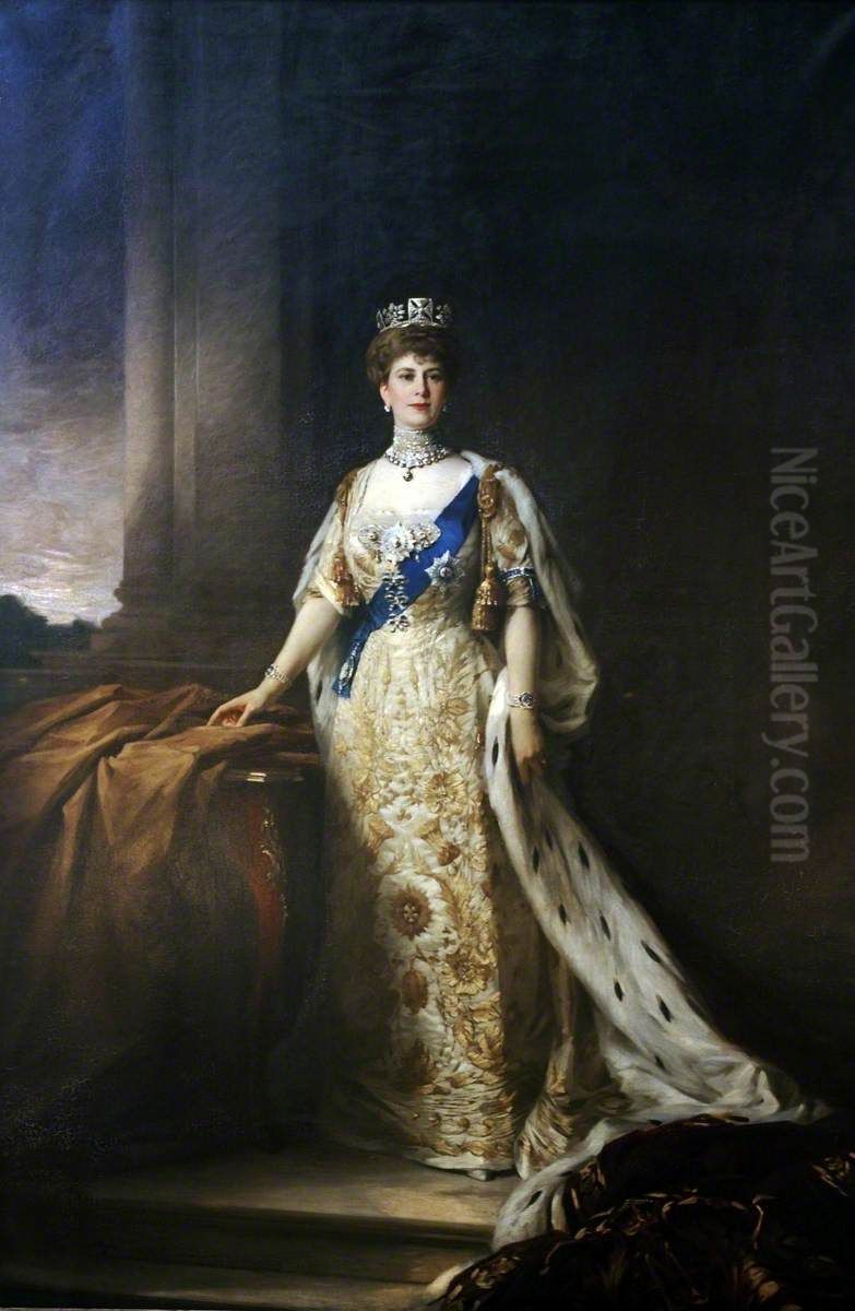 Queen Mary (1867-1953) Oil Painting by William Llewellyn