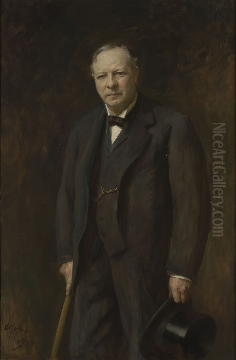 Richard Burdon Haldane (1856-1928), 1st Viscount Haldane, Statesman Oil Painting by Arthur Stockdale Cope