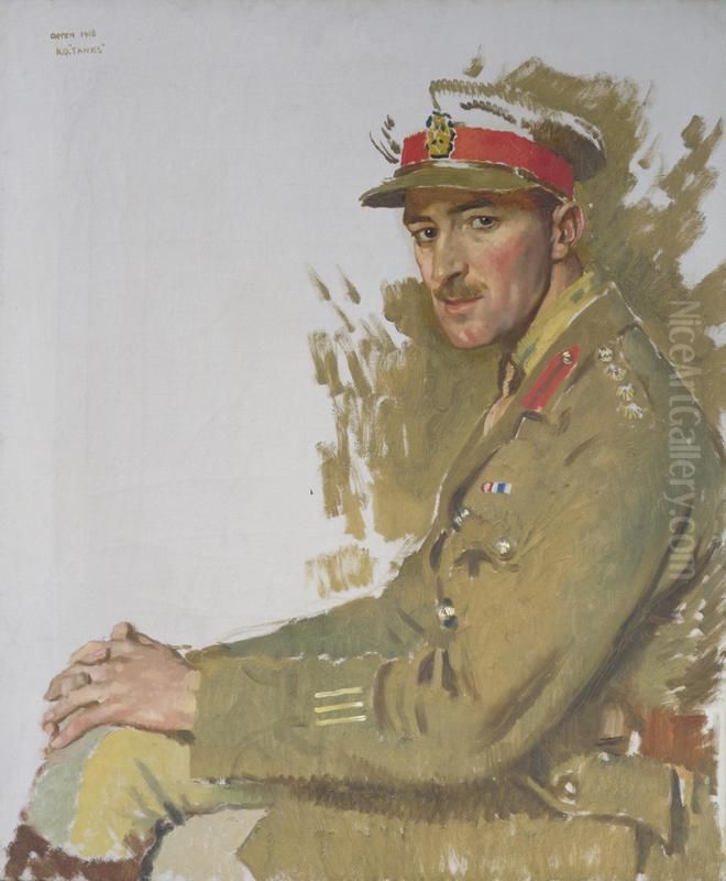 Major F. E. Hotblack, DSO, MC Oil Painting by William Orpen