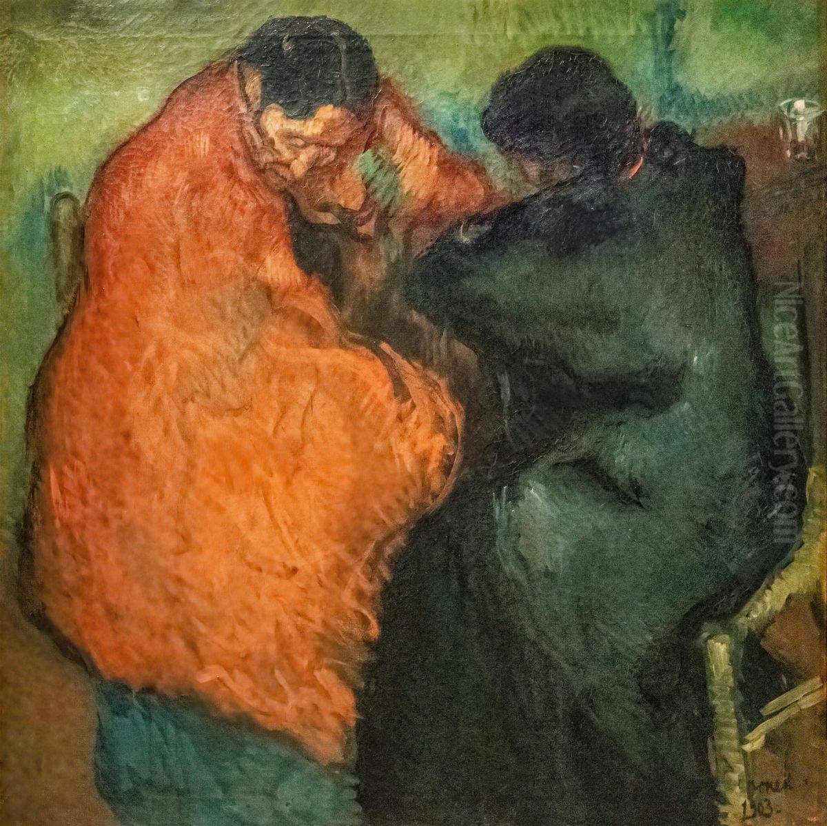 Two Gypsy Women Oil Painting by Isidre Nonell
