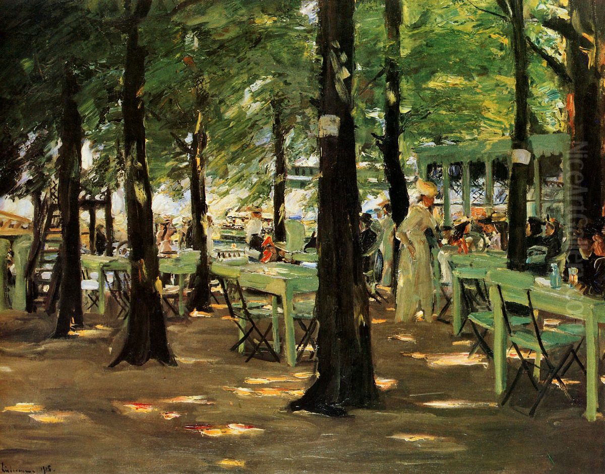 De Oude Vink Restaurant in Leiden Oil Painting by Max Liebermann