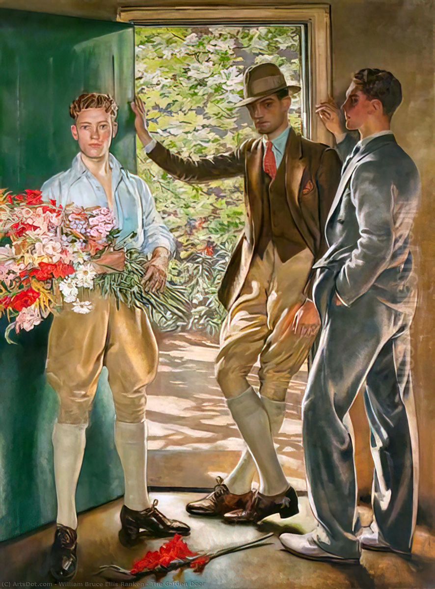 The Garden Door Oil Painting by William Bruce Ellis Ranken