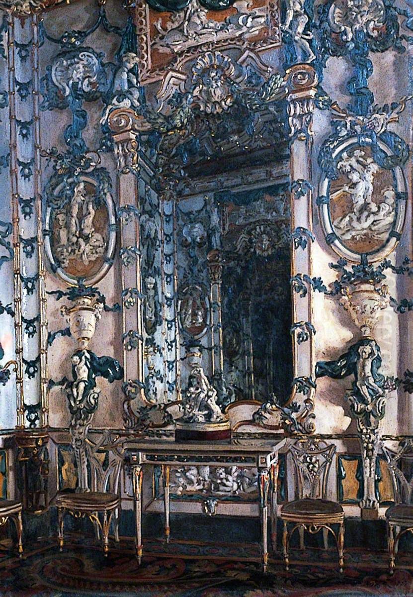 The Porcelain Room, Royal Palace, Madrid Oil Painting by William Bruce Ellis Ranken