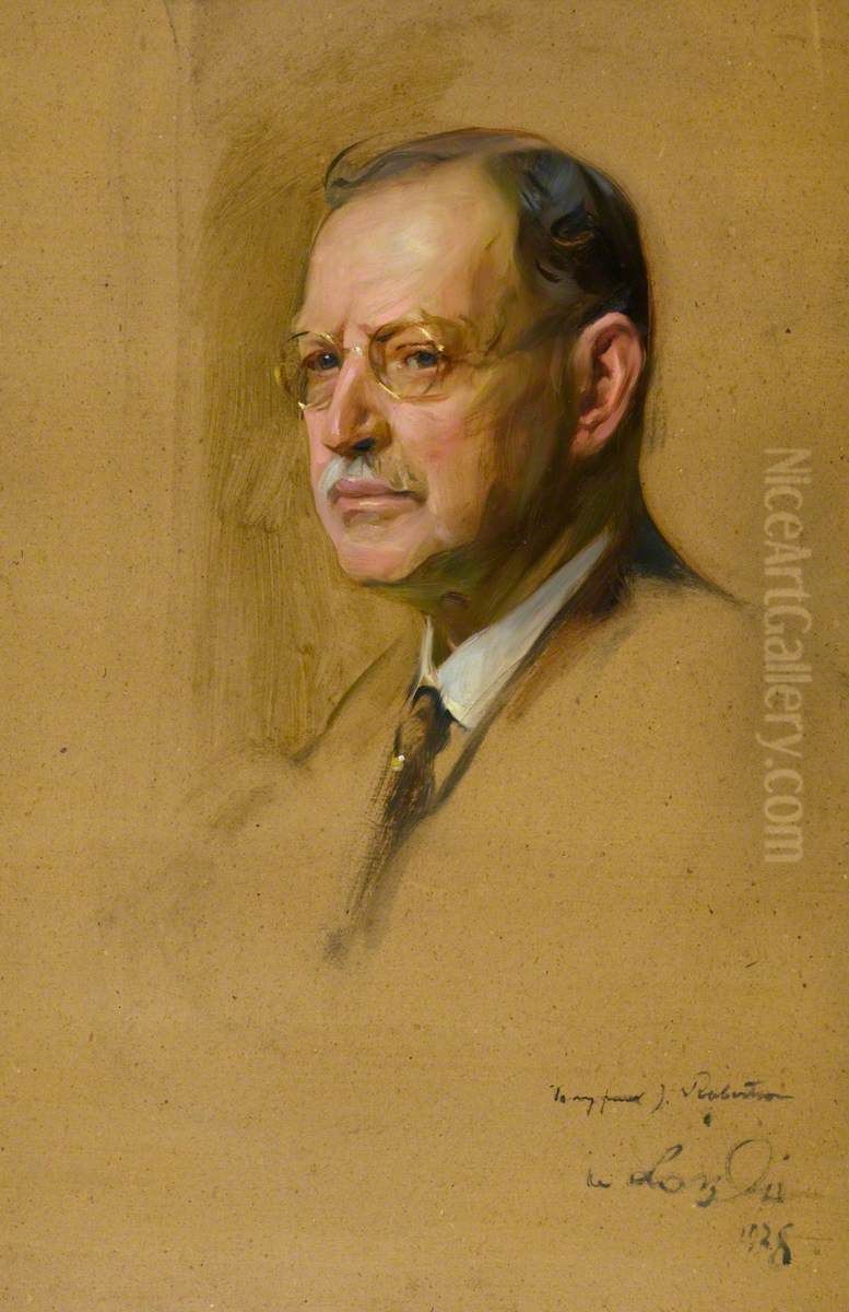 John Robertson (1862-1943), Fine Art Dealer Oil Painting by Philip de Laszlo