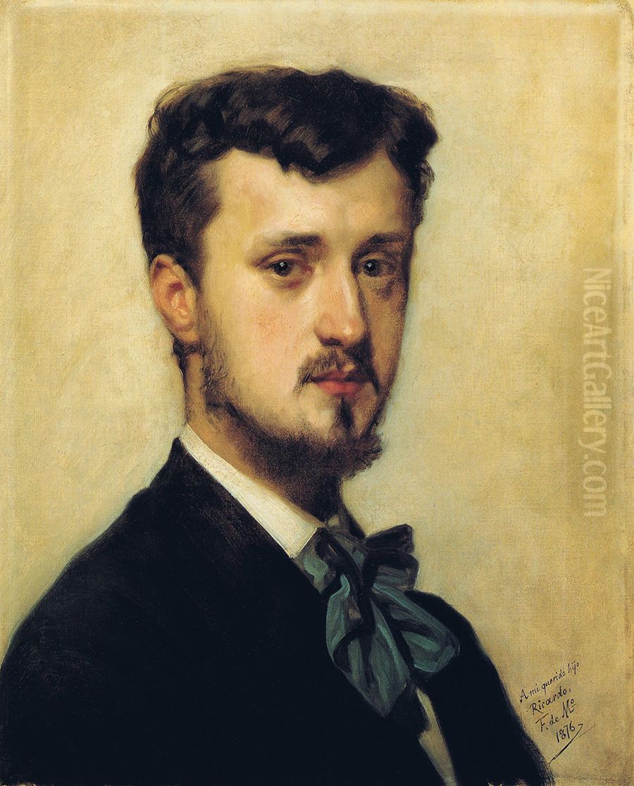 Retrato del pintor espanolRicardo de Madrazo Oil Painting by Federico de Madrazo y Kuntz