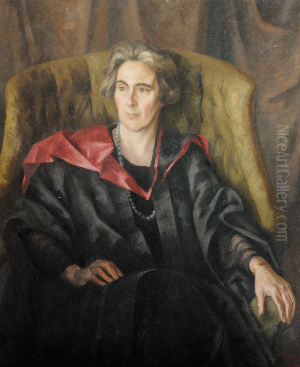 Margery Fry, Principal (1927-1931) Oil Painting by Roger Fry