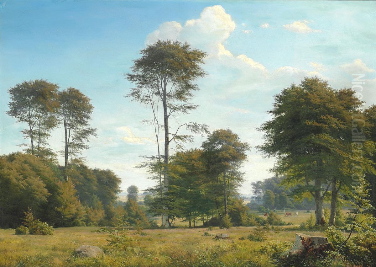 Parti ved Rungsted. Oil Painting by Anders Andersen-Lundby