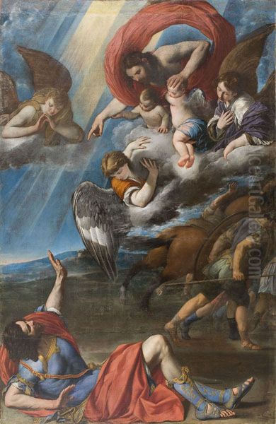 The conversion of Saint Paul Oil Painting by Juan Bautista Maino