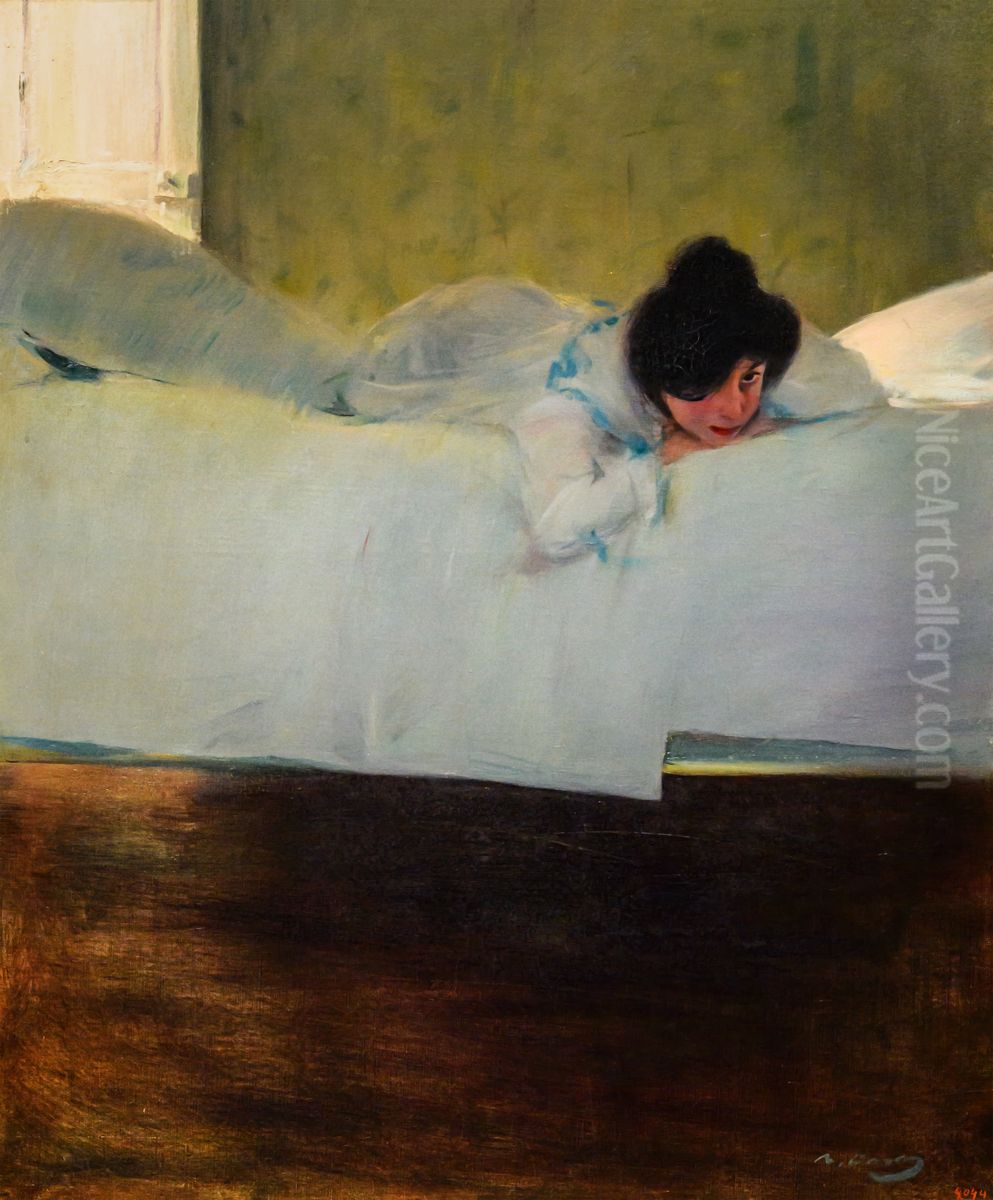 Laziness Oil Painting by Ramon Casas