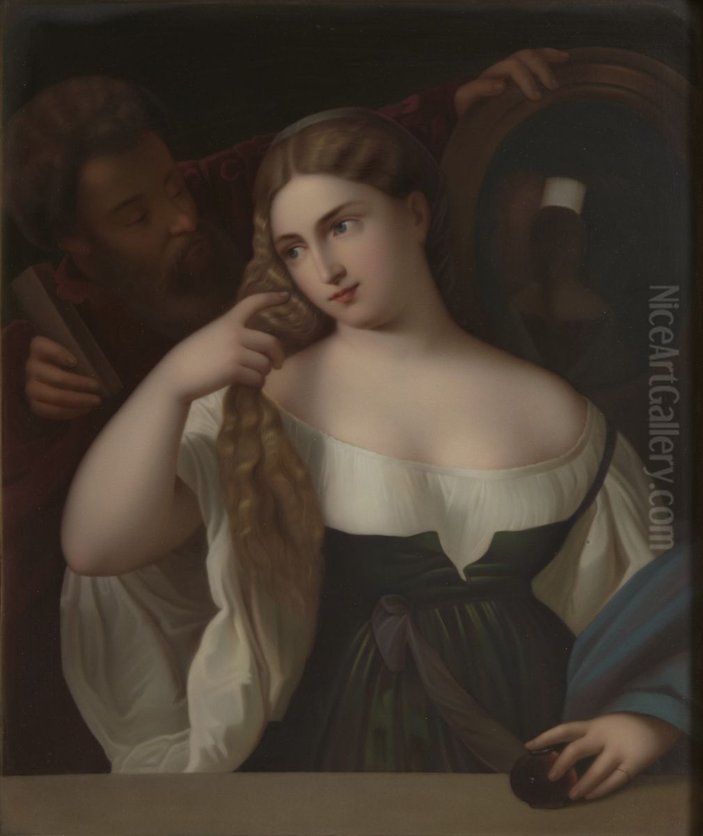 Woman at her toilet Oil Painting by Titian