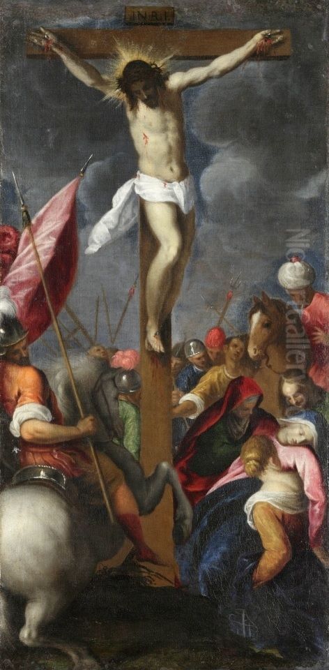 Ukrzyzowanie Oil Painting by Palma il Giovane