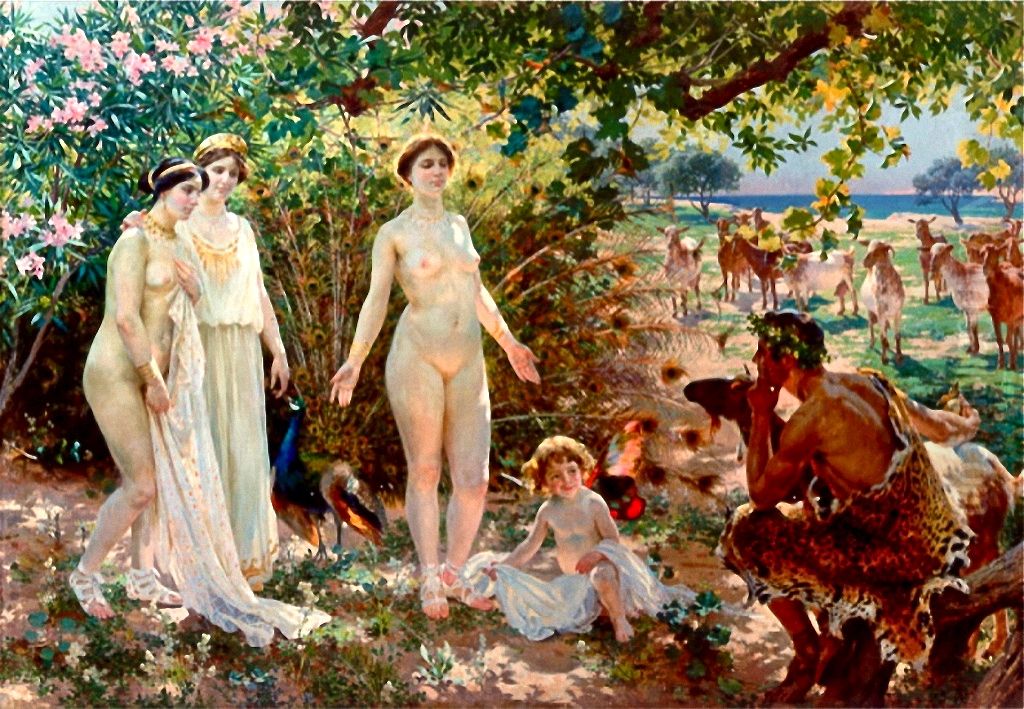 The Judgement of Paris Oil Painting by Enrique Simonet