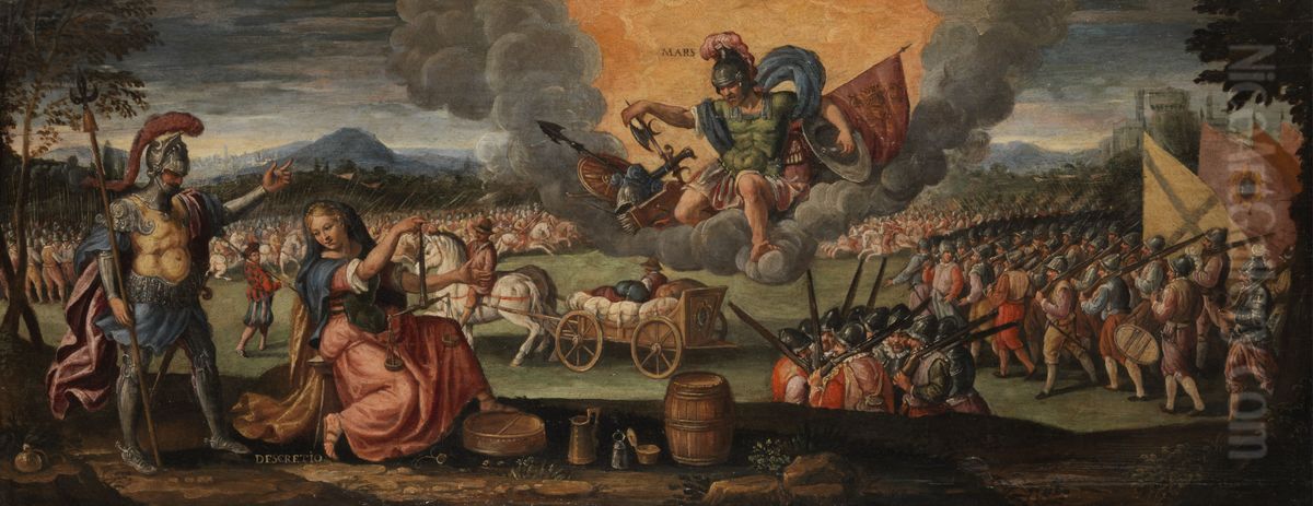 Allegory of war Oil Painting by Paolo Fiammingo