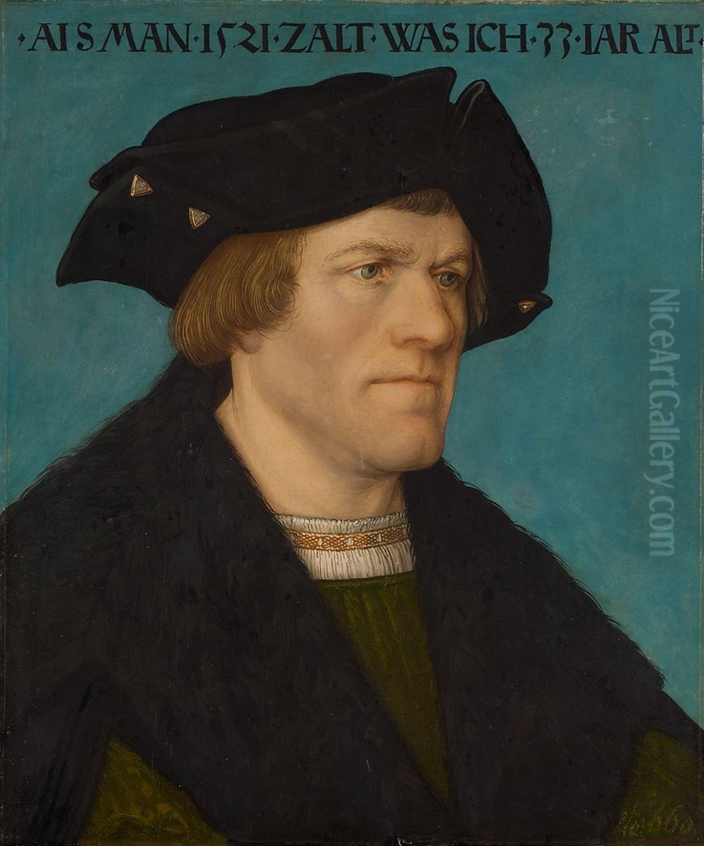 Bildnis eines bartlosen Mannes Oil Painting by Hans Maler Zu Schwaz