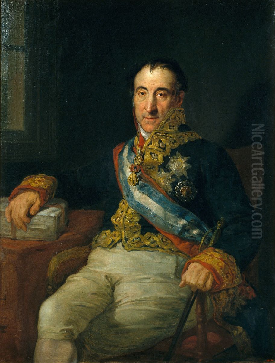 Portrait of the Marquis of Labrador, Spanish Ambassador to the Congress of Vienna of 1915 Oil Painting by Vicente Lopez Portana