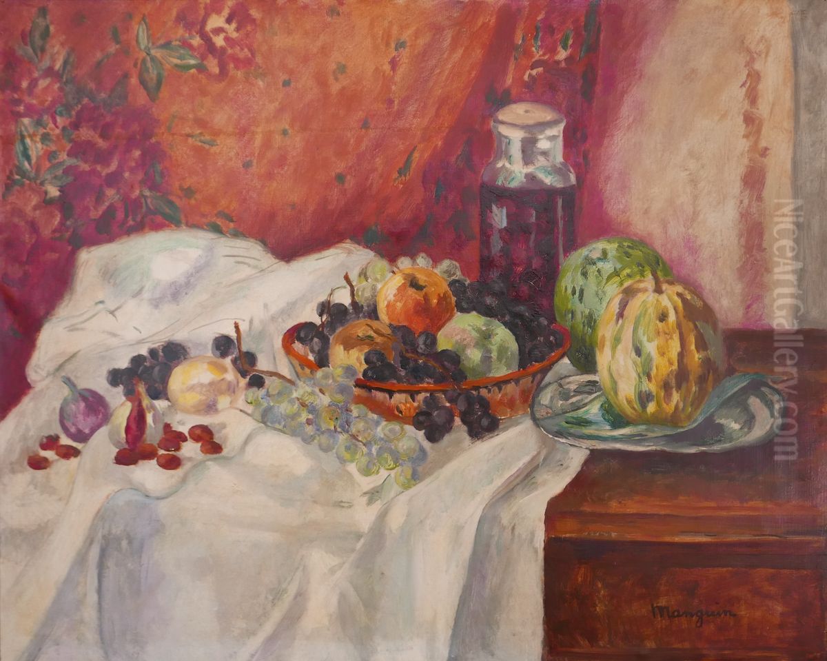 Bocal de cerises Oil Painting by Henri Manguin
