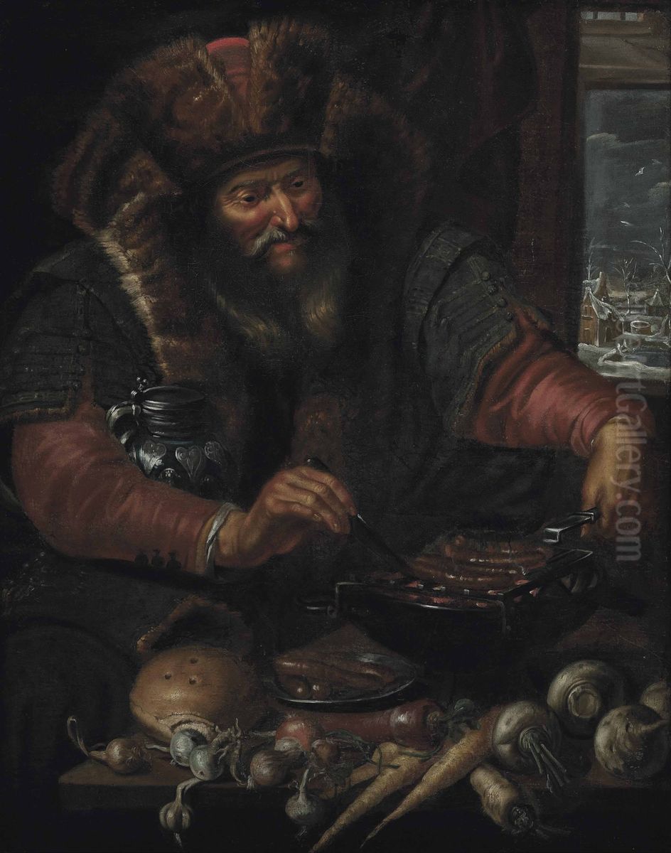 Allegory of winter Oil Painting by Artus Wolffort