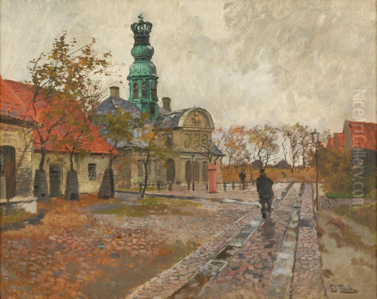 Nyholms Vagt Oil Painting by Frits Thaulow
