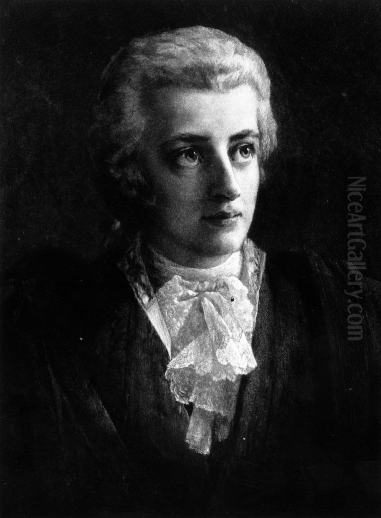 Wolfgang Amadeus Mozart Oil Painting by Lorenz Vogel