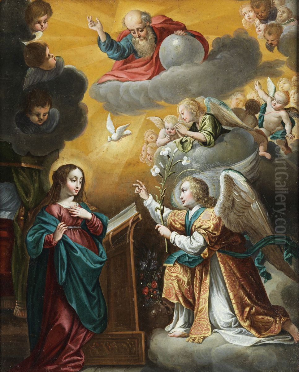 Annunciation Oil Painting by Maarten Pepyn