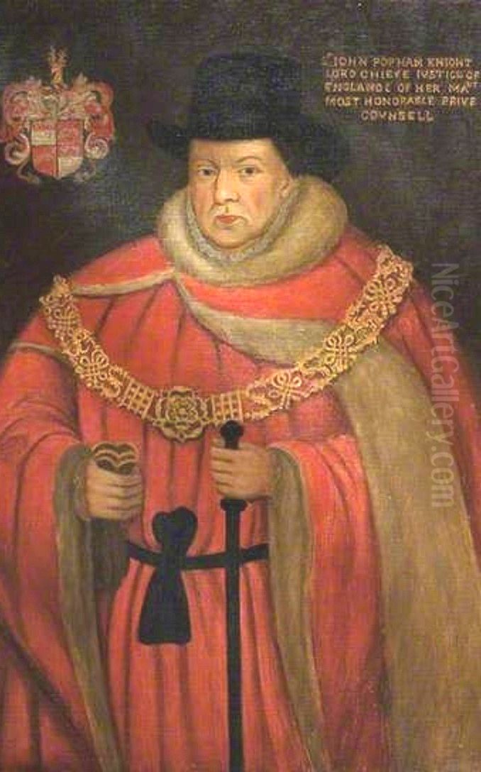 Portrait ofSir John Popham(1531-1607), Lord Chief Justice. Oil Painting by unknown