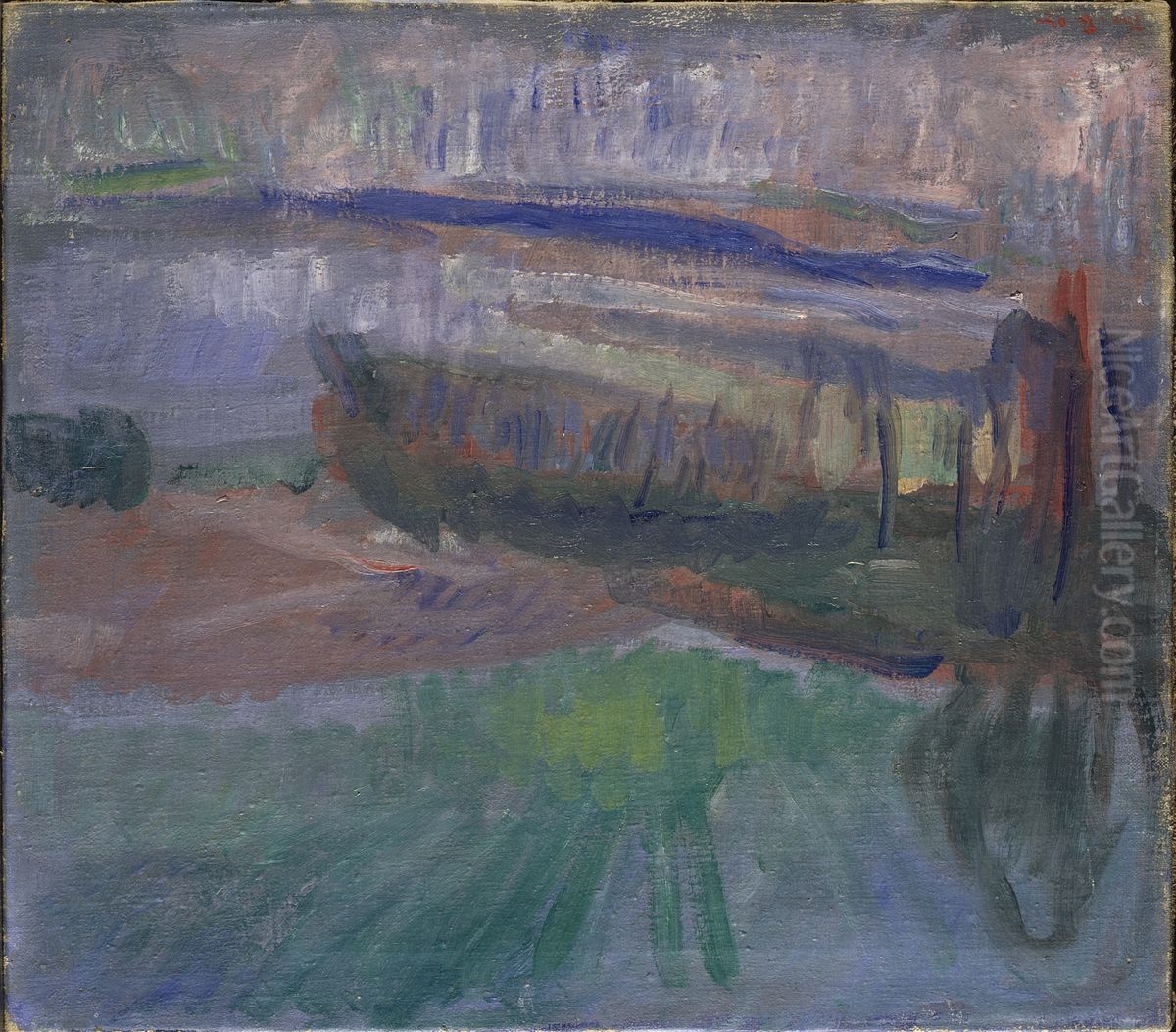 Vintermaneskinn Oil Painting by Thorvald Erichsen