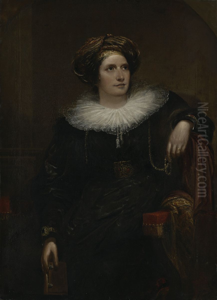 Lady Maria Callcott, nee Dundas (1785-1842), Author and Traveller Oil Painting by Augustus Wall Callcott