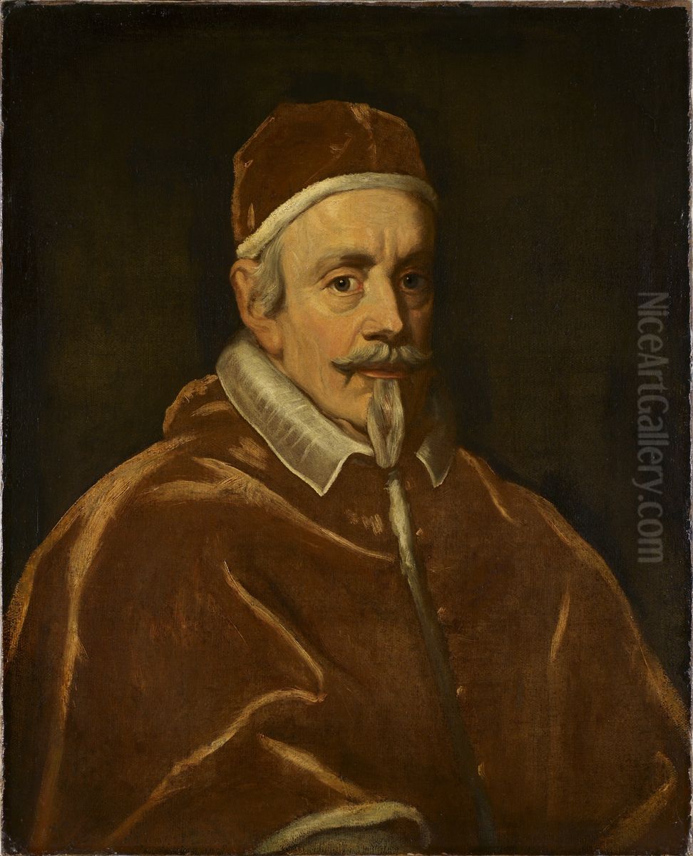 Pope Clement X (1590-1676) Oil Painting by Giovanni Battista Gaulli