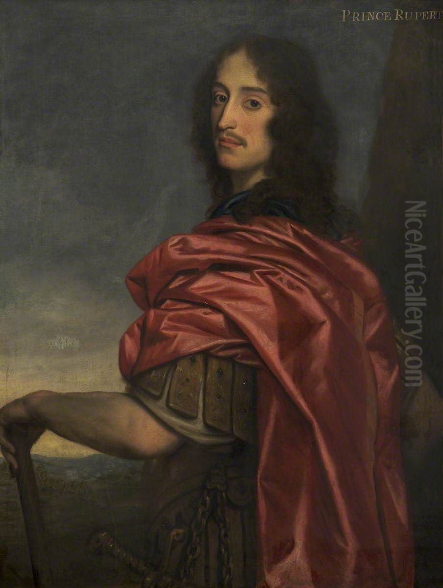 Portrait of a Nobleman (said to be Prince Rupert) Oil Painting by Gerard van Honthorst