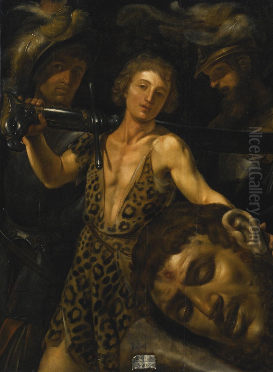 David with the head of Goliath Oil Painting by Louis Finson