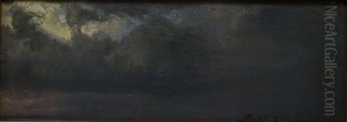 Cloud Study Oil Painting by Johan Wilhelm Ludwig Dahl